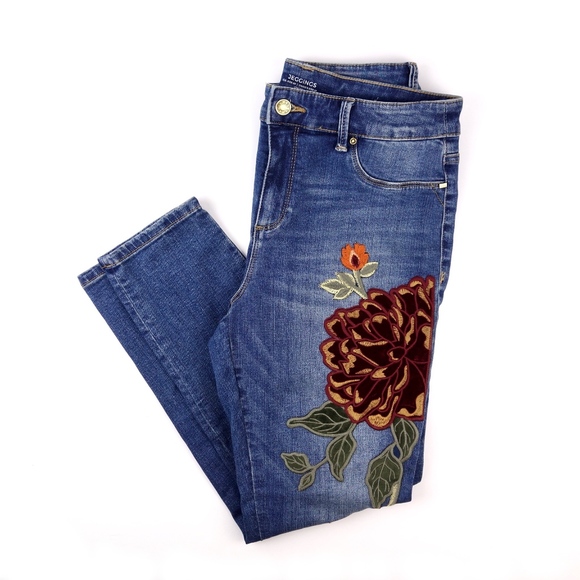 Chico's Denim - Chico's > 35th Anniv. Floral Embroidered Jegging